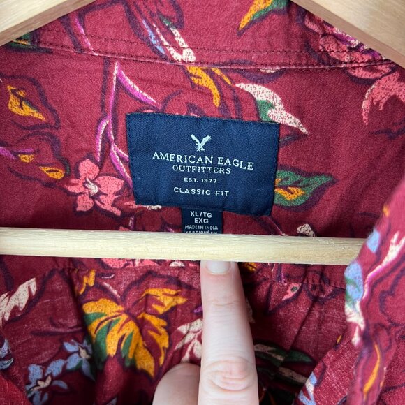 American Eagle Outfitters Men's Classic Fit Short Sleeve Button Down Size XL - Picture 3 of 7